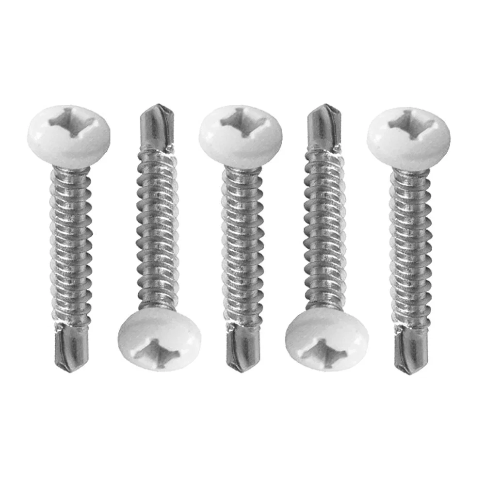 012-PTK500W 8X1 – AP PRODUCTS Screw, Self Tapping Screw #8 x 1 Inch Length Tri Screw Pan Head Pack Of 500 Polar White